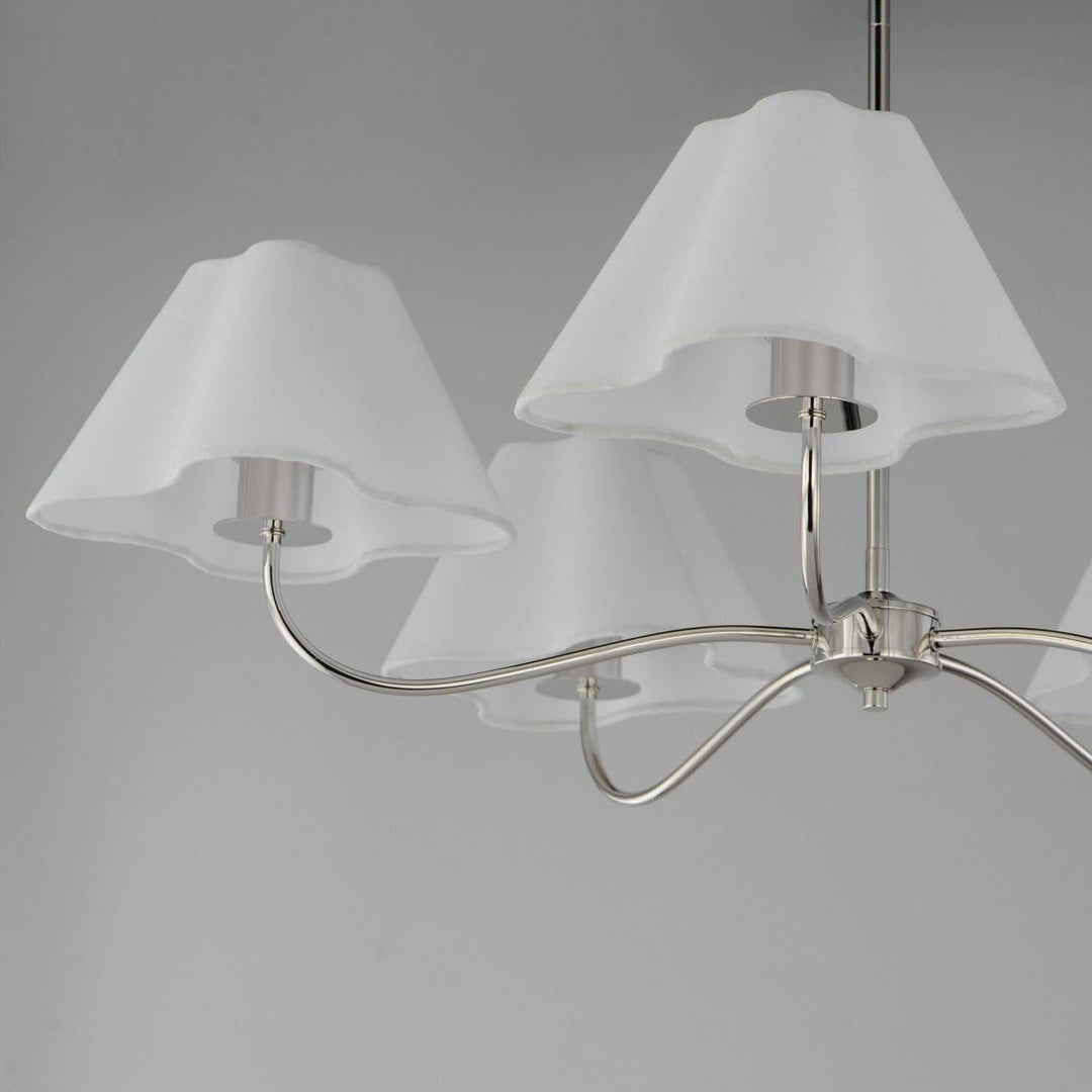 Maxim - 18105WTPN - Five Light Chandelier - Saxon - Polished Nickel