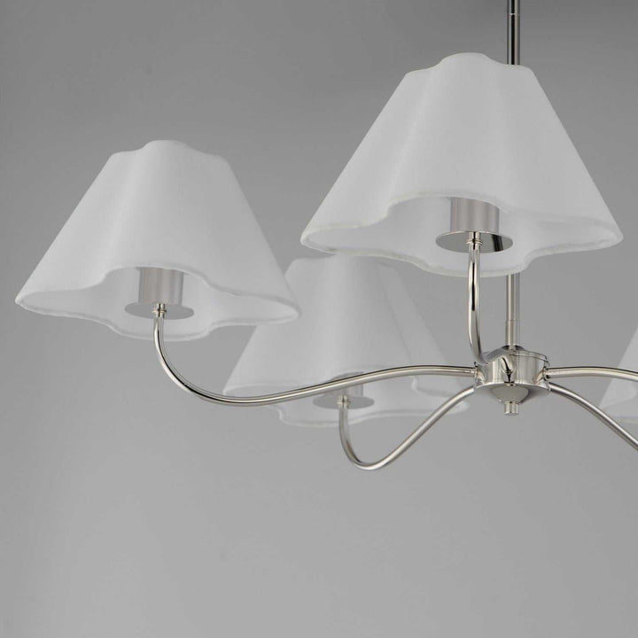 Maxim - 18105WTPN - Five Light Chandelier - Saxon - Polished Nickel