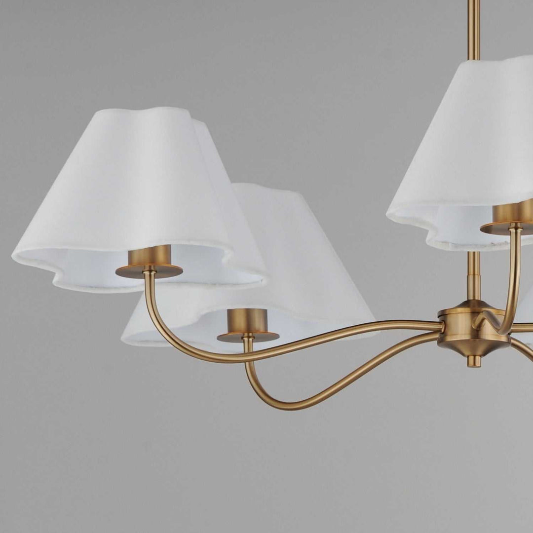 Maxim - 18105WTNAB - Five Light Chandelier - Saxon - Natural Aged Brass