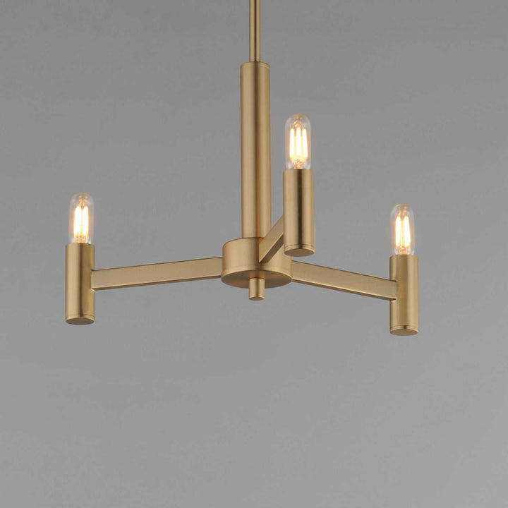 Maxim - 21363NAB - Three Light Chandelier - Emana - Natural Aged Brass