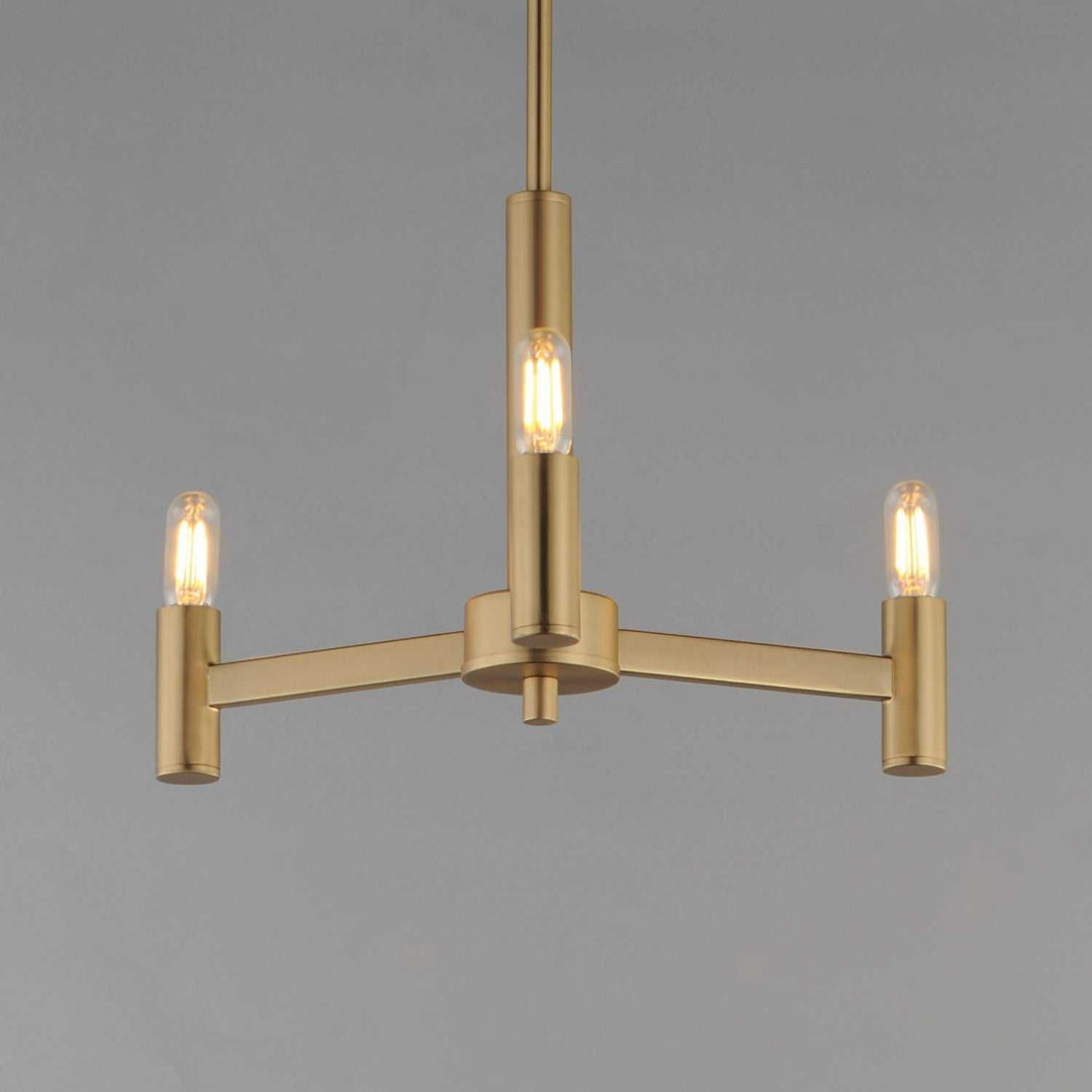 Maxim - 21363NAB - Three Light Chandelier - Emana - Natural Aged Brass