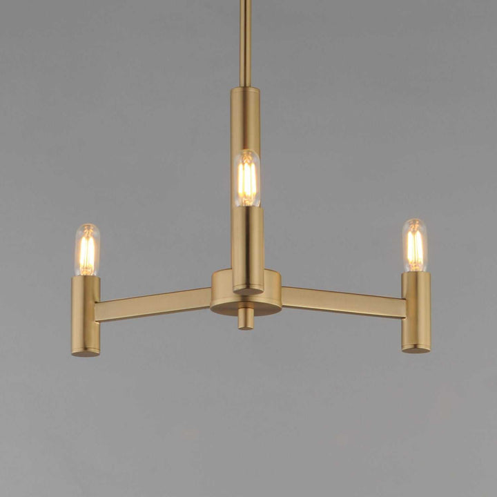 Maxim - 21363NAB - Three Light Chandelier - Emana - Natural Aged Brass