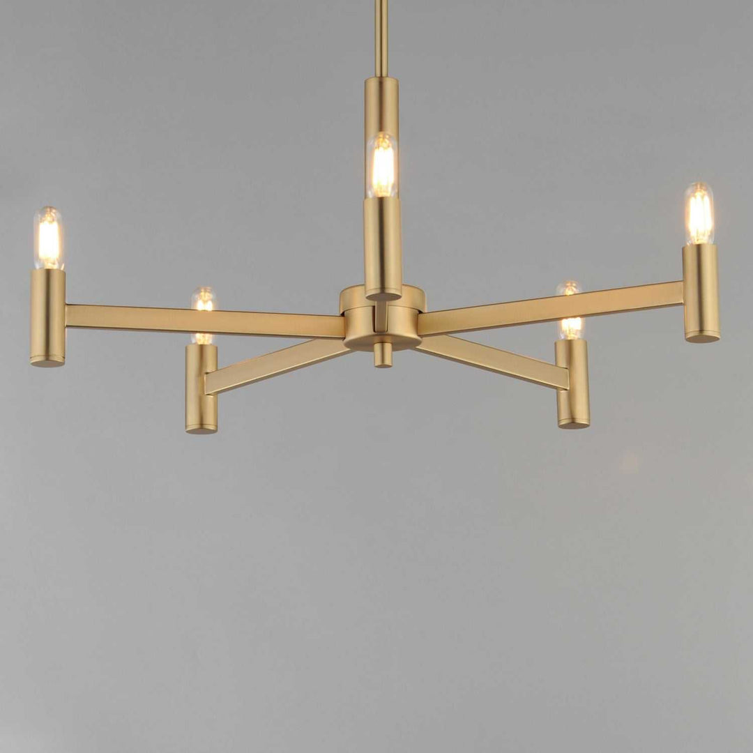 Maxim - 21365NAB - Five Light Chandelier - Emana - Natural Aged Brass