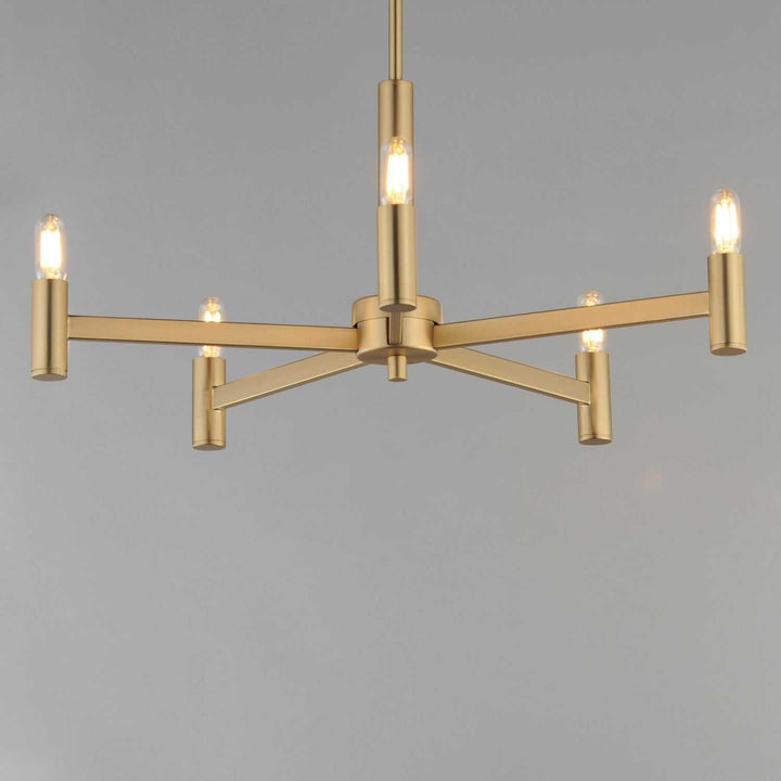 Maxim - 21365NAB - Five Light Chandelier - Emana - Natural Aged Brass