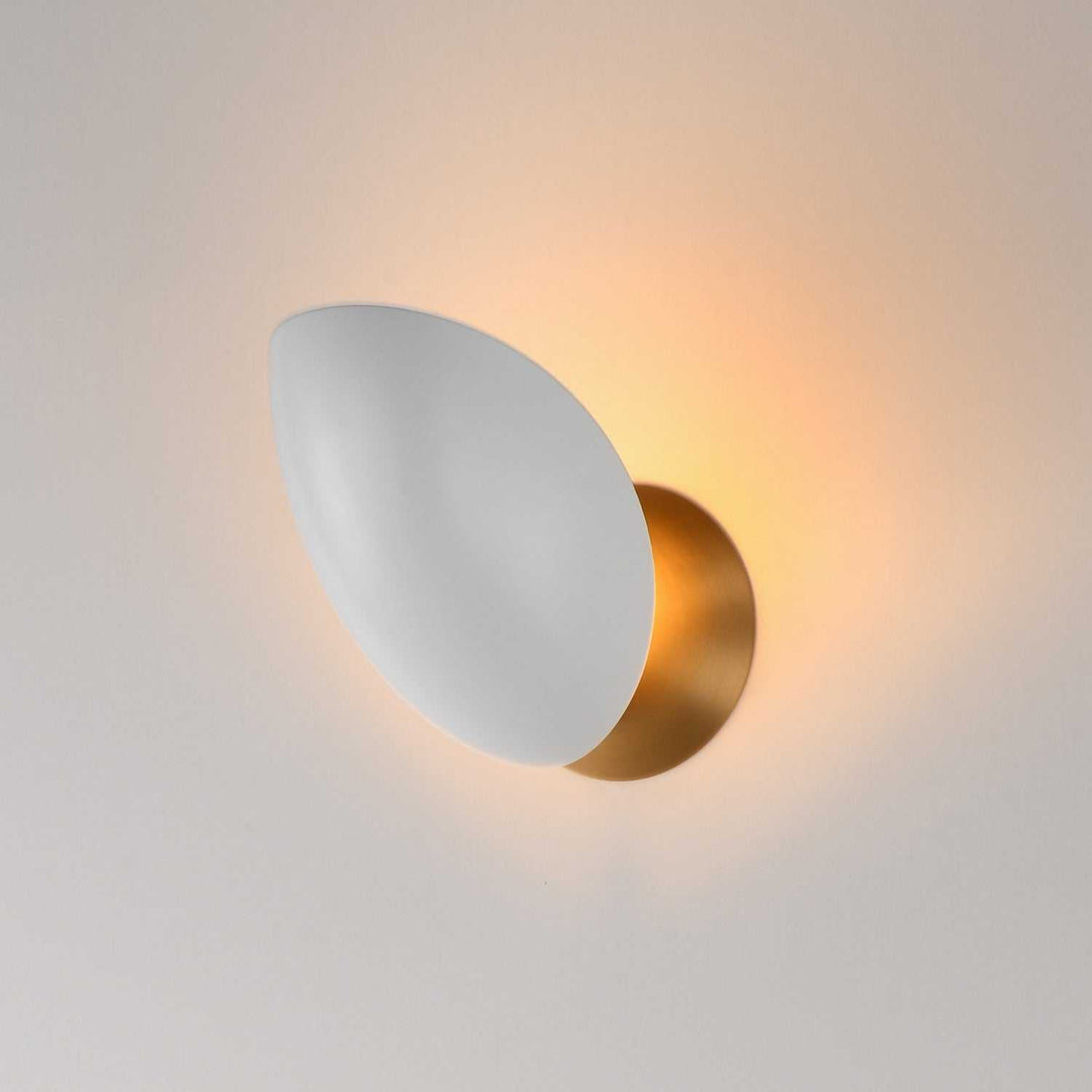 Maxim - 10821WTNAB - One Light Wall Sconce - Maris - White/Natural Aged Brass