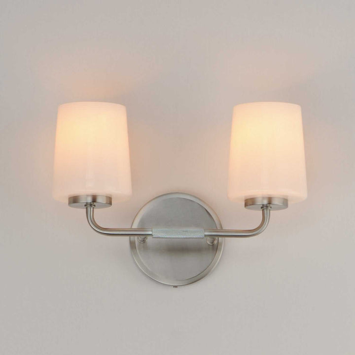 Maxim - 12692WTSN - Two Light Bath Vanity - Durham - Satin Nickel
