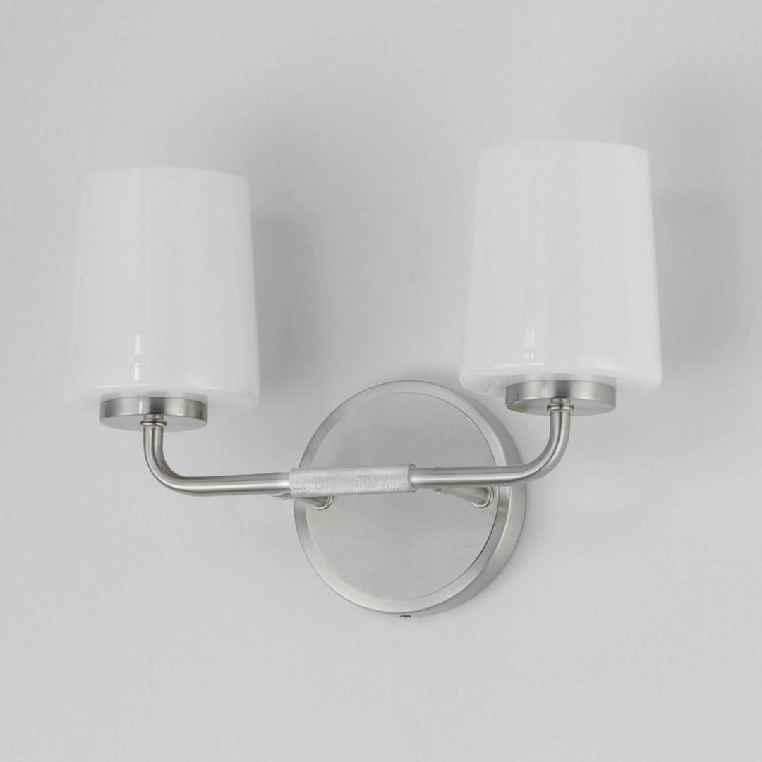 Maxim - 12692WTSN - Two Light Bath Vanity - Durham - Satin Nickel