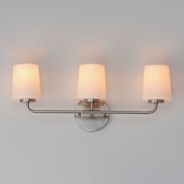 Maxim - 12693WTSN - Three Light Bath Vanity - Durham - Satin Nickel