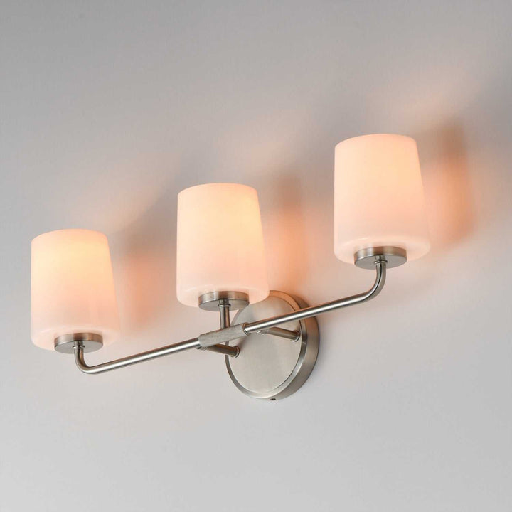 Maxim - 12693WTSN - Three Light Bath Vanity - Durham - Satin Nickel
