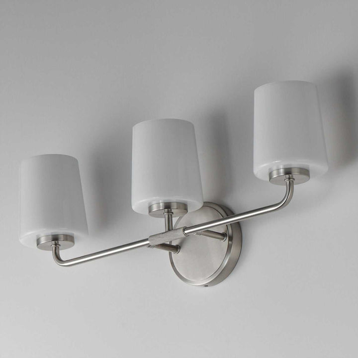 Maxim - 12693WTSN - Three Light Bath Vanity - Durham - Satin Nickel