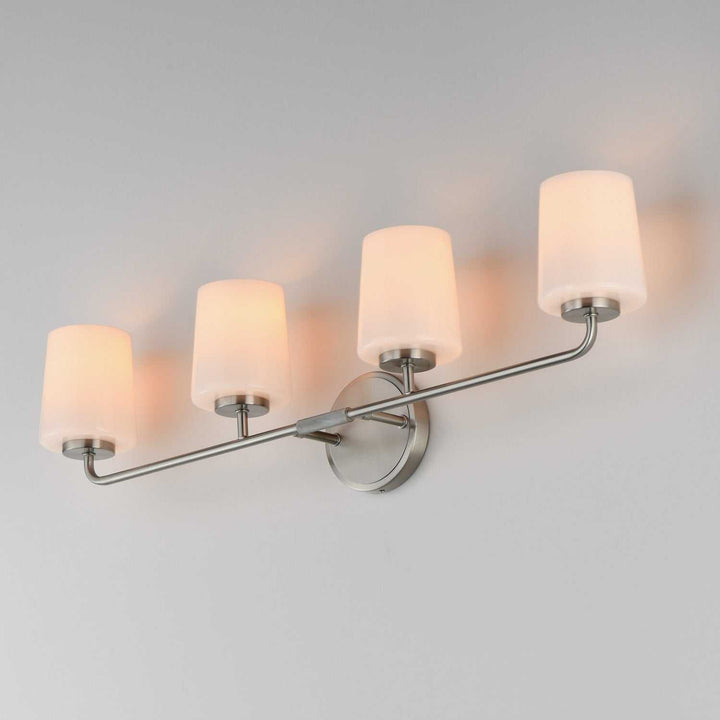 Maxim - 12694WTSN - Four Light Bath Vanity - Durham - Satin Nickel