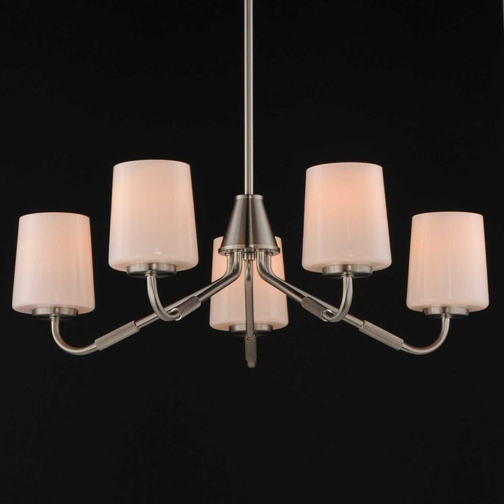 Maxim - 12696WTSN - Five Light Chandelier - Durham - Satin Nickel