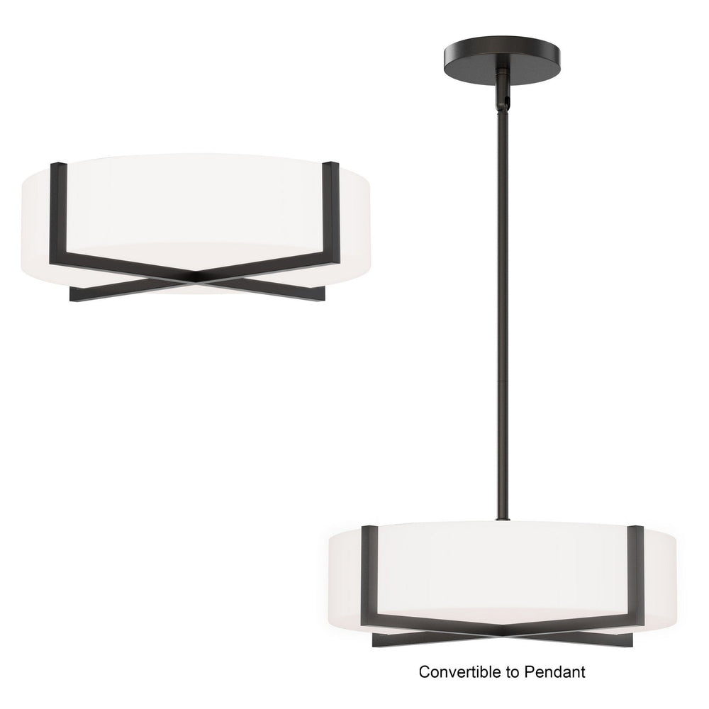 Maxim - 57945WTBK - LED Flush Mount/ Pendant Convertible - Dexter - Black