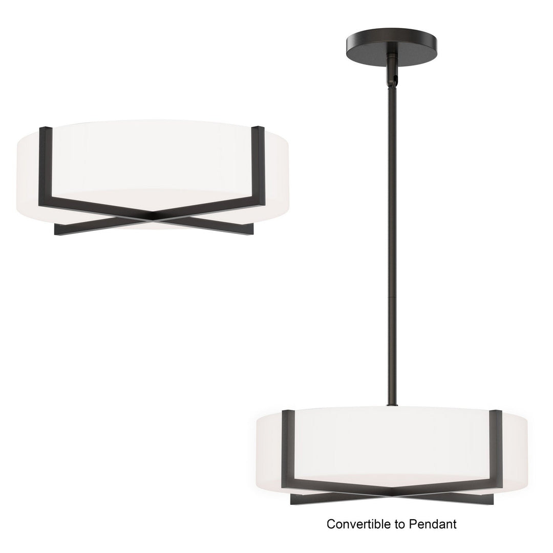 Maxim - 57945WTBK - LED Flush Mount/ Pendant Convertible - Dexter - Black