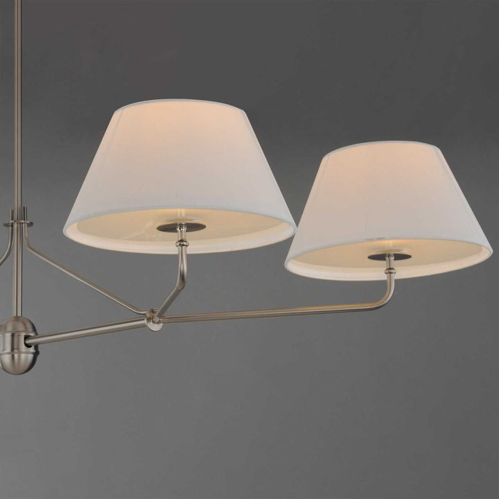 Maxim - 18414OFPN - Four Light Chandelier - Dunbridge - Polished Nickel