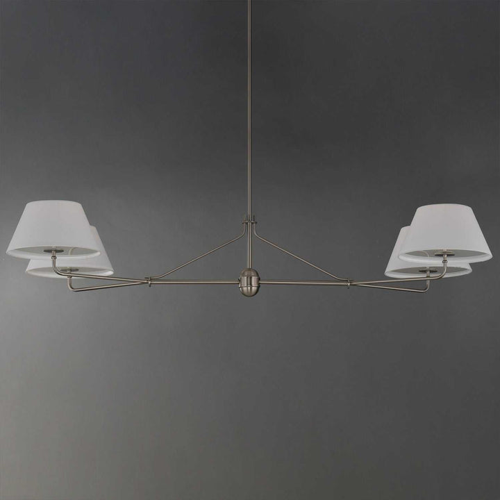 Maxim - 18414OFPN - Four Light Chandelier - Dunbridge - Polished Nickel