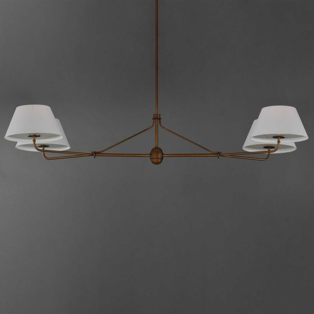Maxim - 18414OFWBR - Four Light Chandelier - Dunbridge - Weathered Brass