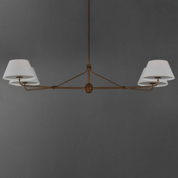 Maxim - 18414OFWBR - Four Light Chandelier - Dunbridge - Weathered Brass