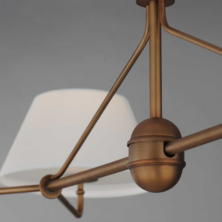 Maxim - 18414OFWBR - Four Light Chandelier - Dunbridge - Weathered Brass