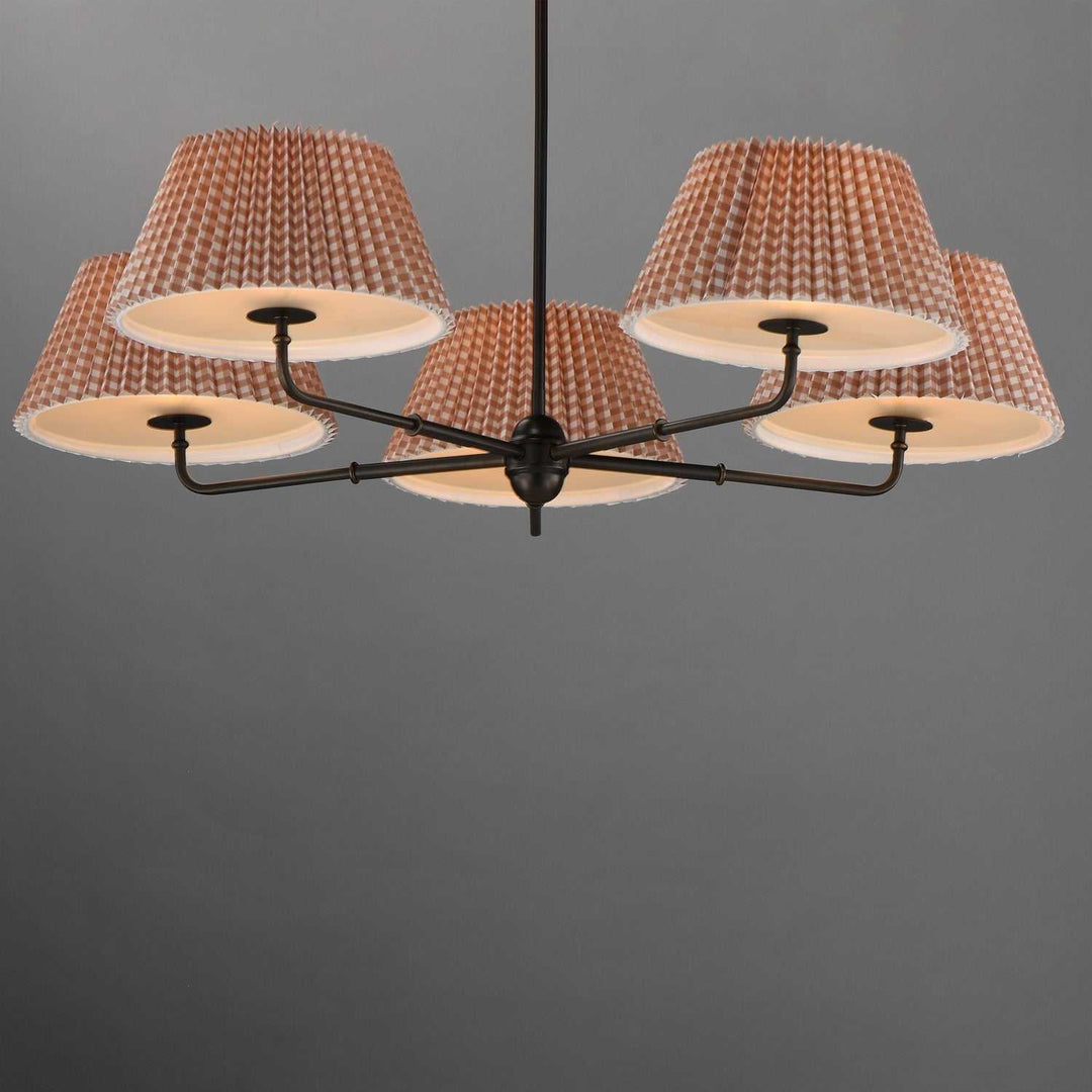 Maxim - 18415RBANB - Five Light Chandelier - Dunbridge - Antique Bronze