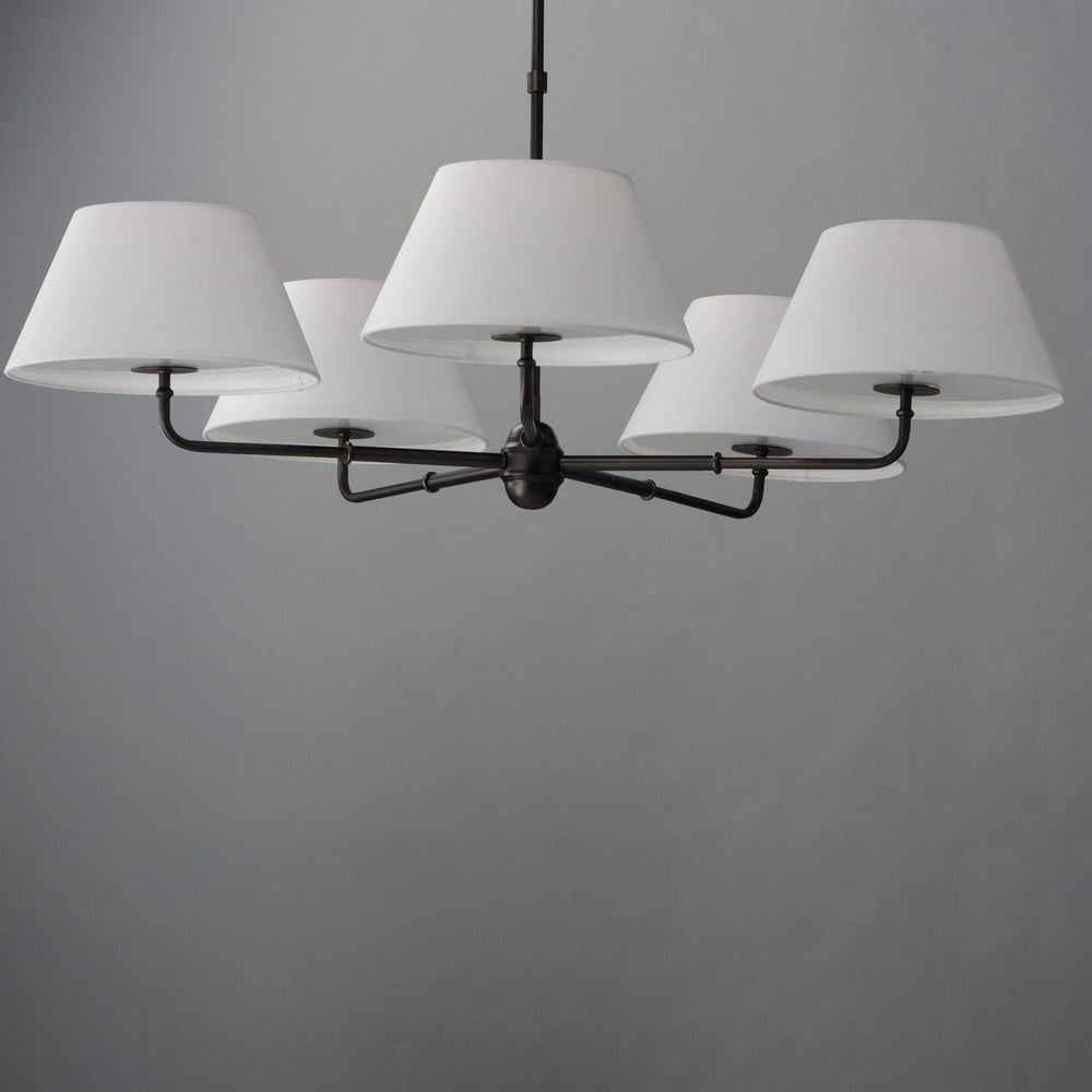 Maxim - 18415OFANB - Five Light Chandelier - Dunbridge - Antique Bronze
