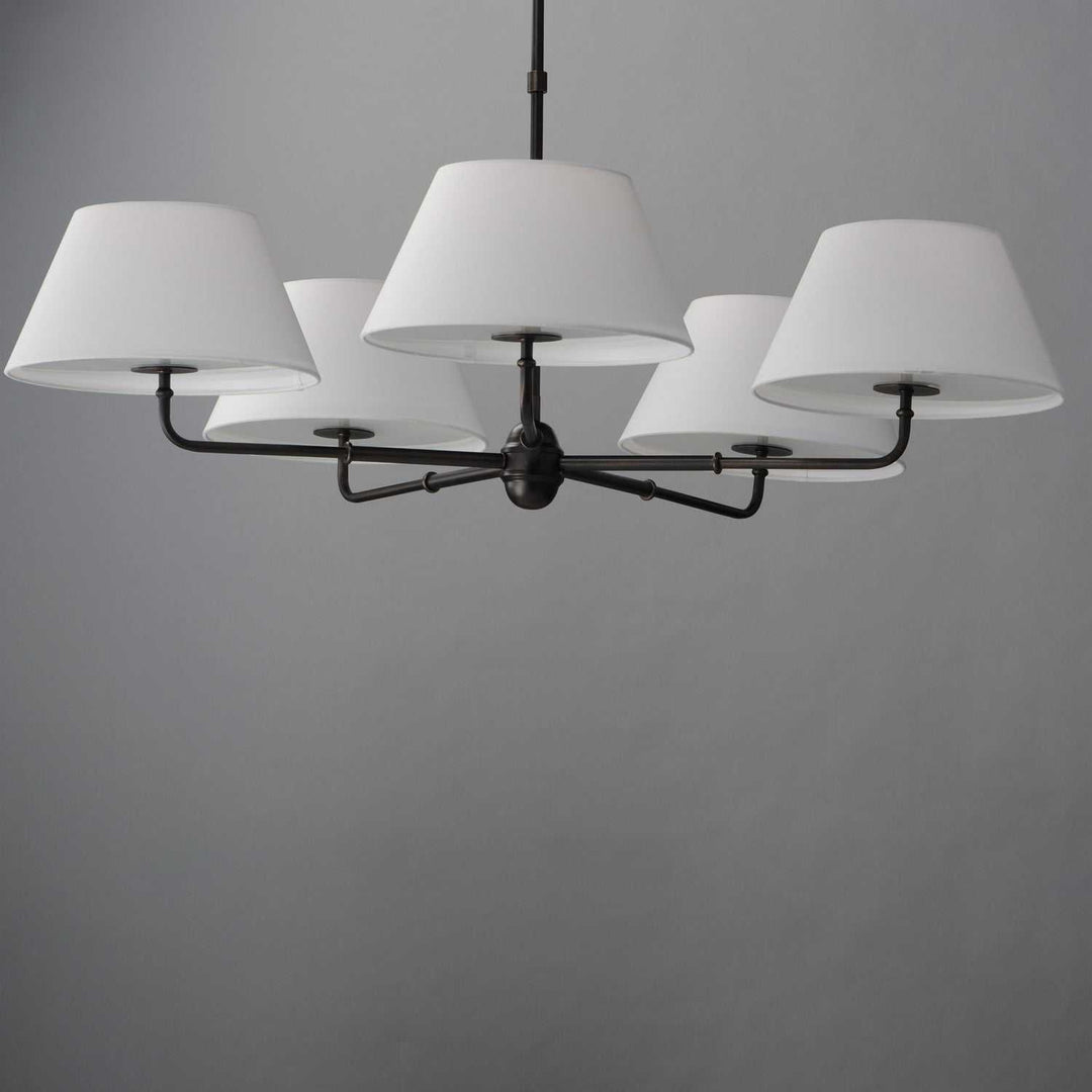 Maxim - 18415OFANB - Five Light Chandelier - Dunbridge - Antique Bronze