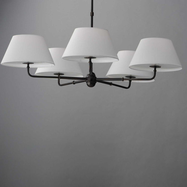 Maxim - 18415OFANB - Five Light Chandelier - Dunbridge - Antique Bronze