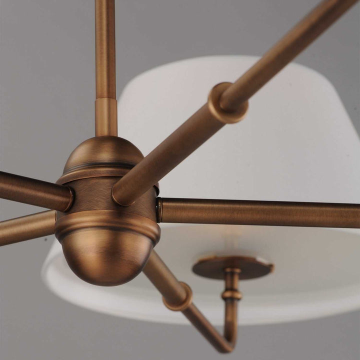 Maxim - 18415OFWBR - Five Light Chandelier - Dunbridge - Weathered Brass