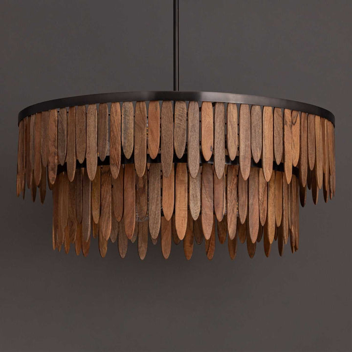 Maxim - 22513WNGM - Seven Light Pendant - Marimba - Walnut
