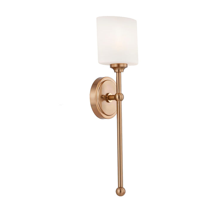 Justice Designs - FSN-4331-OPAL-BRSS - One Light Wall Sconce - Fusion - Brushed Brass