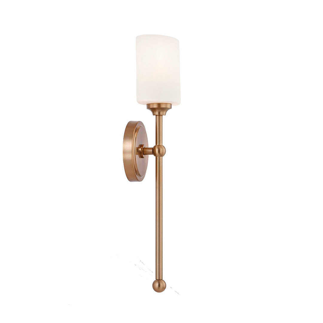 Justice Designs - FSN-4331-OPAL-BRSS - One Light Wall Sconce - Fusion - Brushed Brass