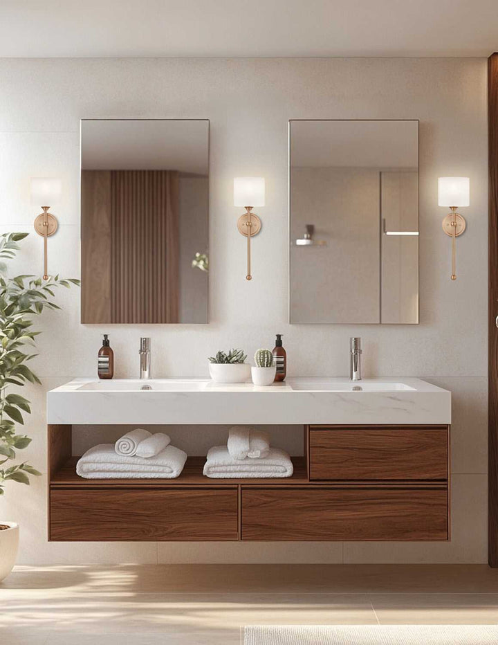 Fusion One Light Wall Sconce in Brushed Brass Justice Designs