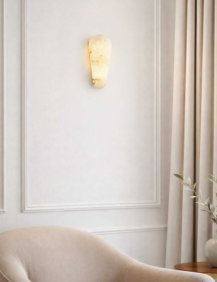 Lumenaria Two Light Wall Sconce in Faux Alabaster Resin Justice Designs