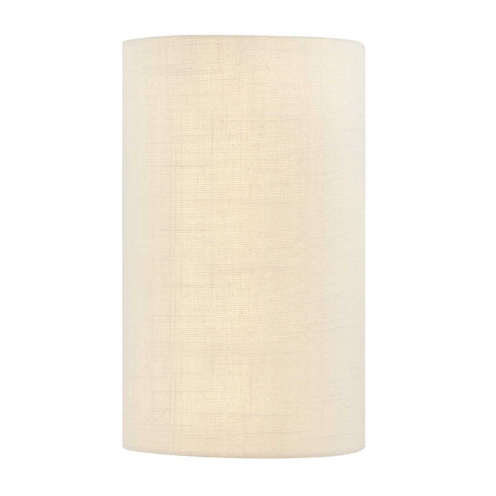 Textile Two Light Wall Sconce in Cream Linen Fabric Justice Designs