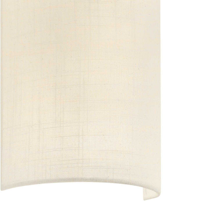 Textile Two Light Wall Sconce in Cream Linen Fabric Justice Designs