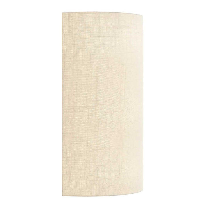 Textile Two Light Wall Sconce in Cream Linen Fabric Justice Designs