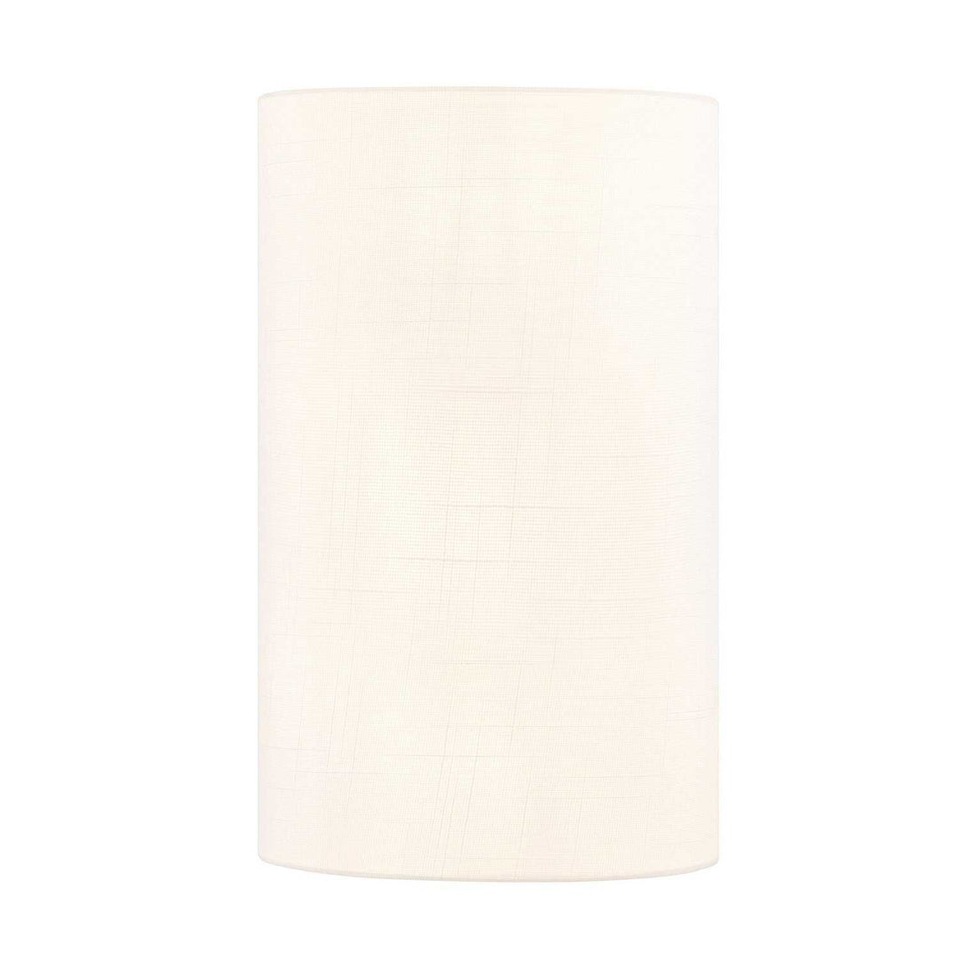 Textile Two Light Wall Sconce in White Linen Fabric Justice Designs
