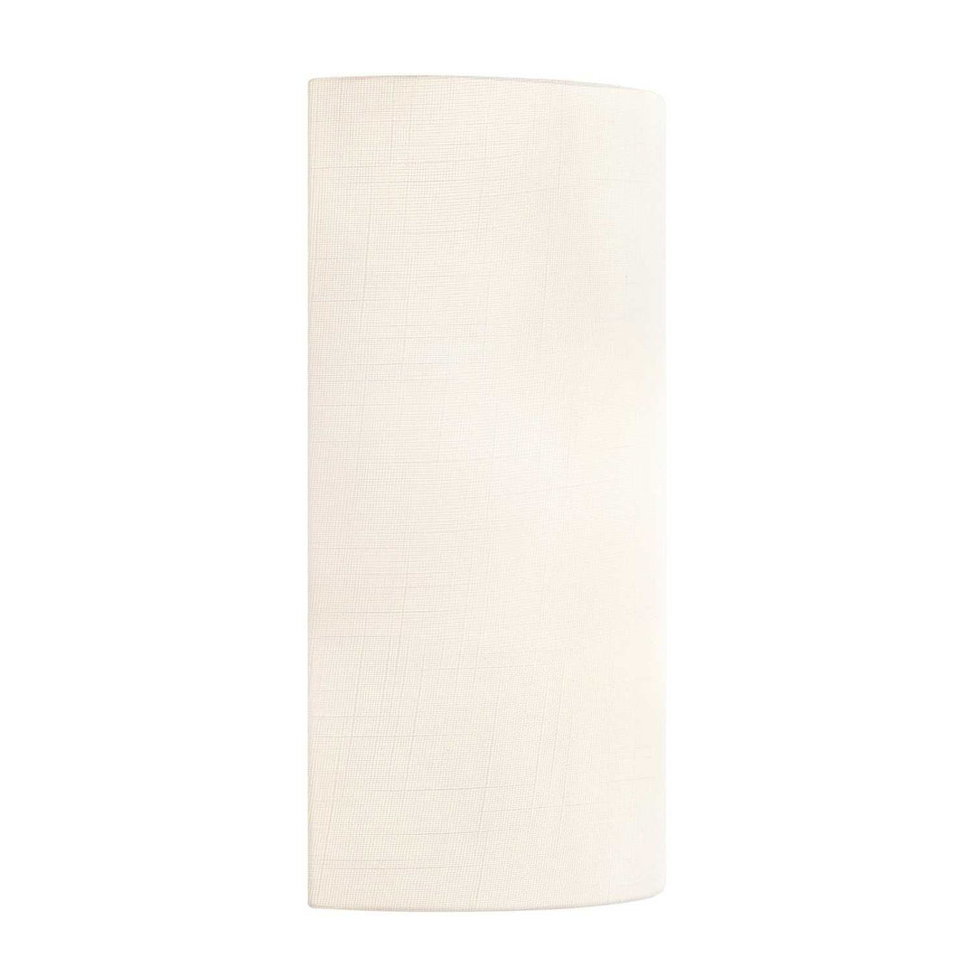 Textile Two Light Wall Sconce in White Linen Fabric Justice Designs