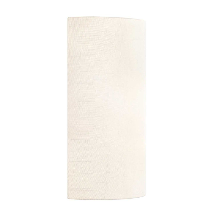 Textile Two Light Wall Sconce in White Linen Fabric Justice Designs