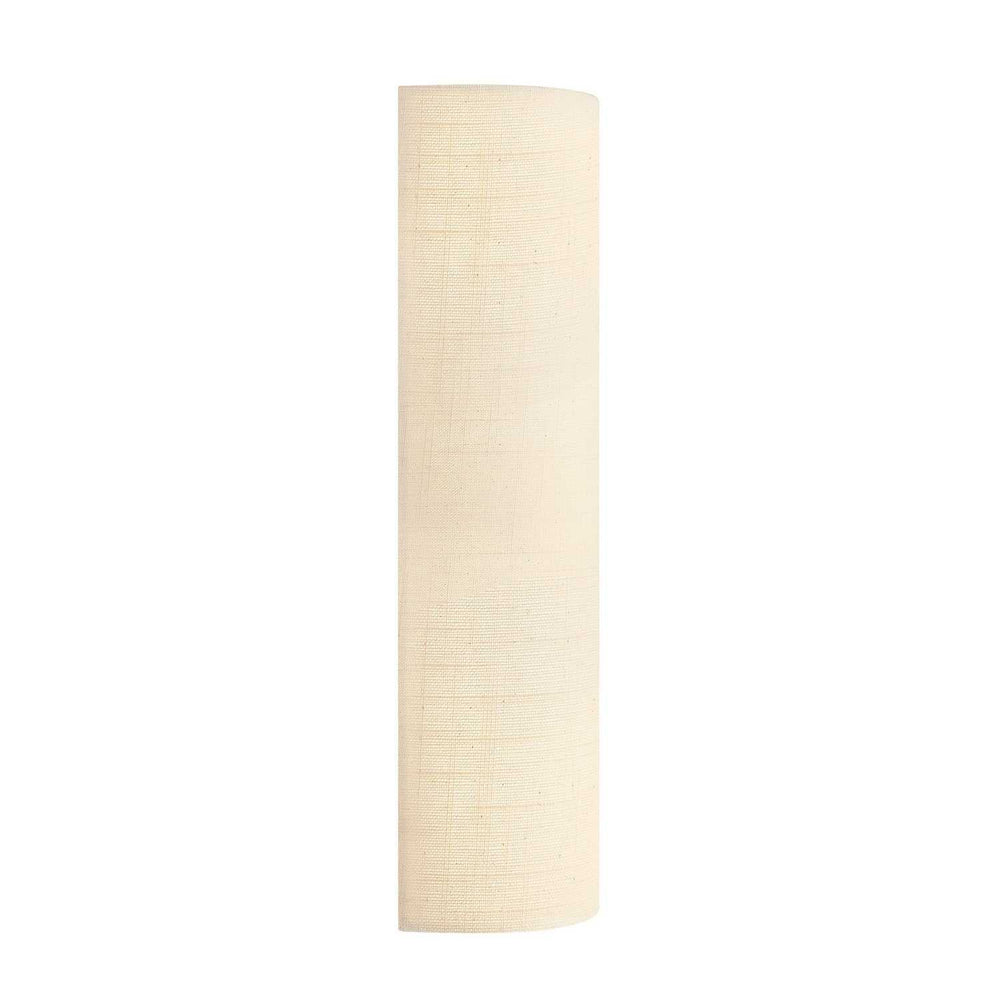 Textile Two Light Wall Sconce in Cream Linen Fabric Justice Designs