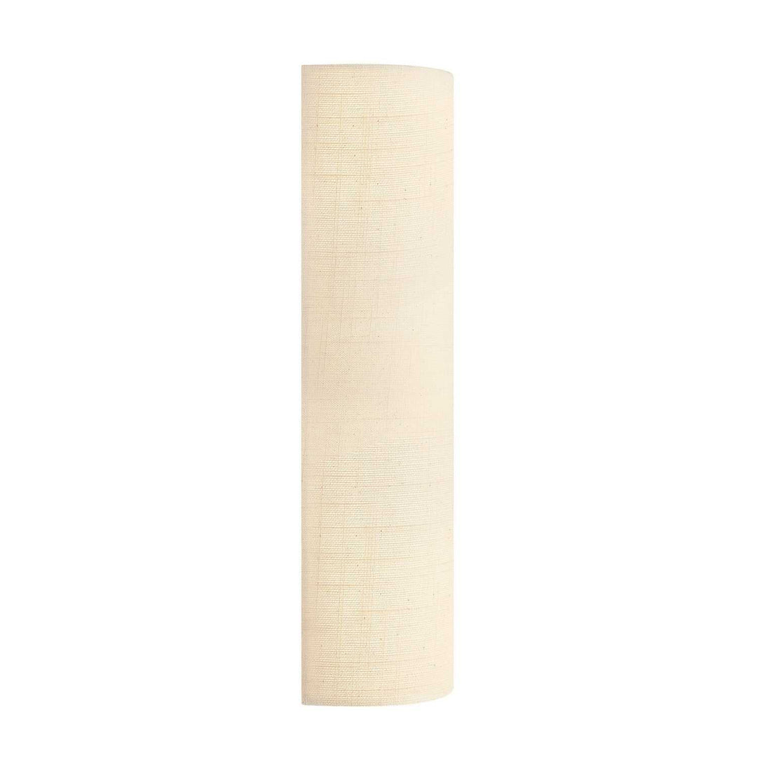 Textile Two Light Wall Sconce in Cream Linen Fabric Justice Designs