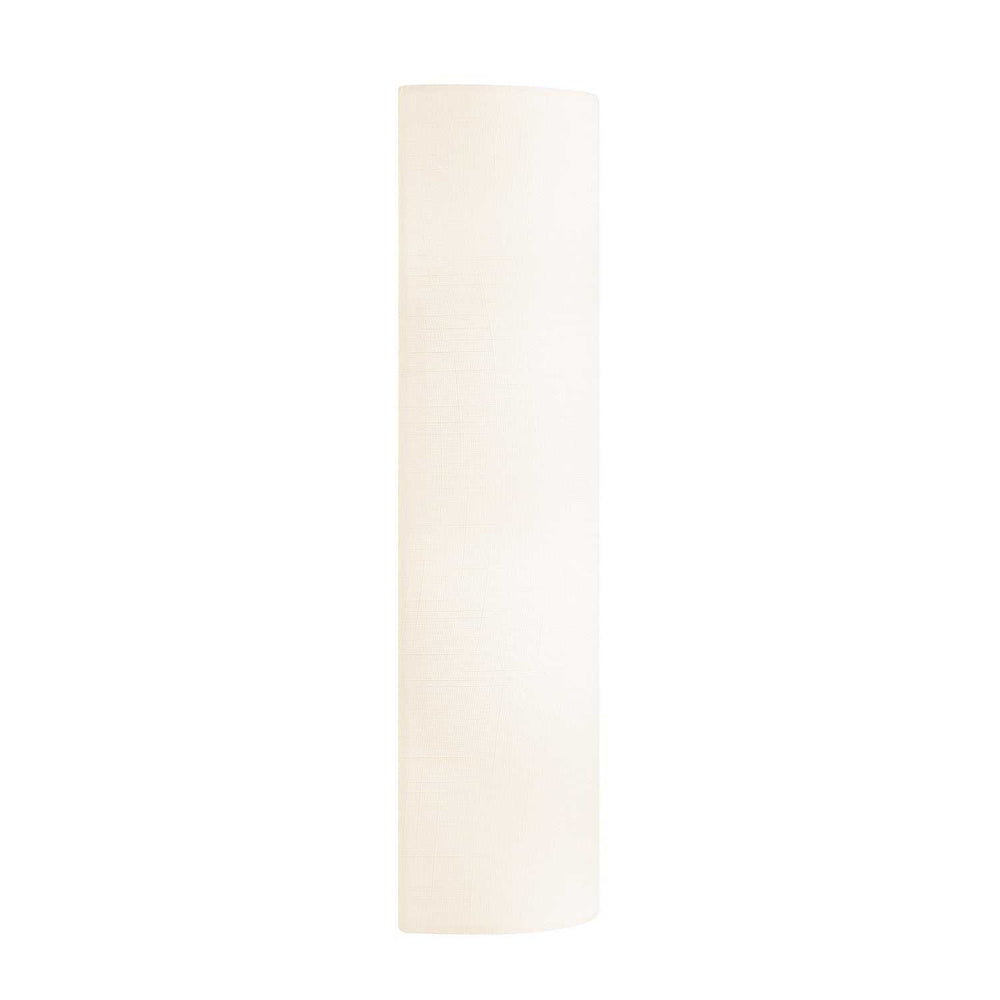 Textile Two Light Wall Sconce in White Linen Fabric Justice Designs