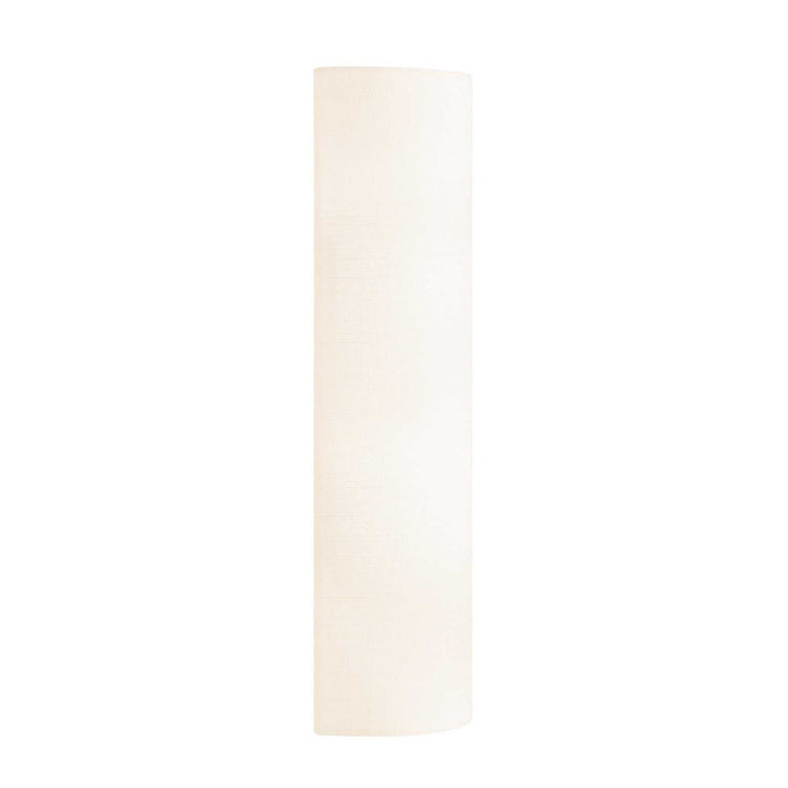 Textile Two Light Wall Sconce in White Linen Fabric Justice Designs