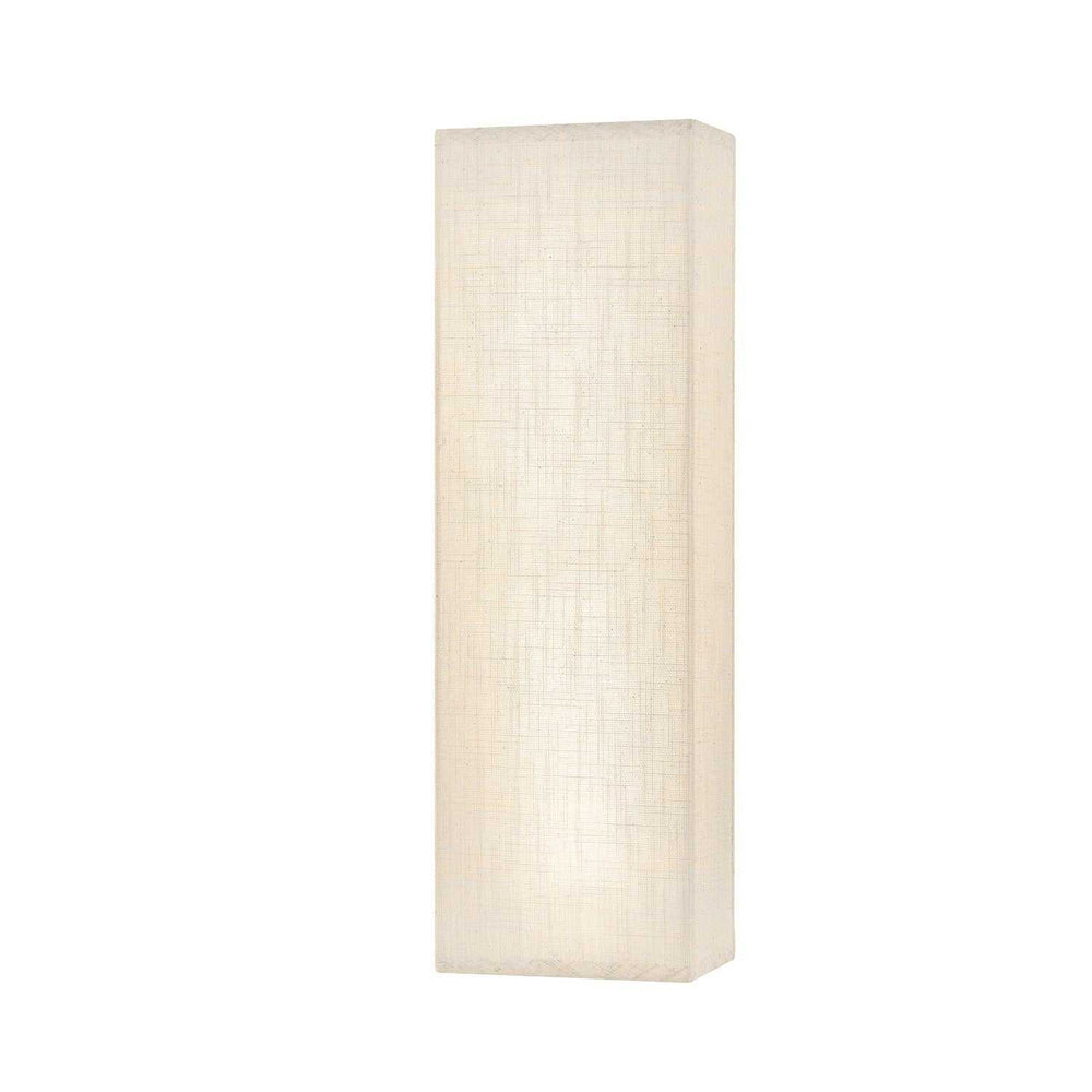 Textile LED Wall Sconce in Cream Linen Fabric Justice Designs