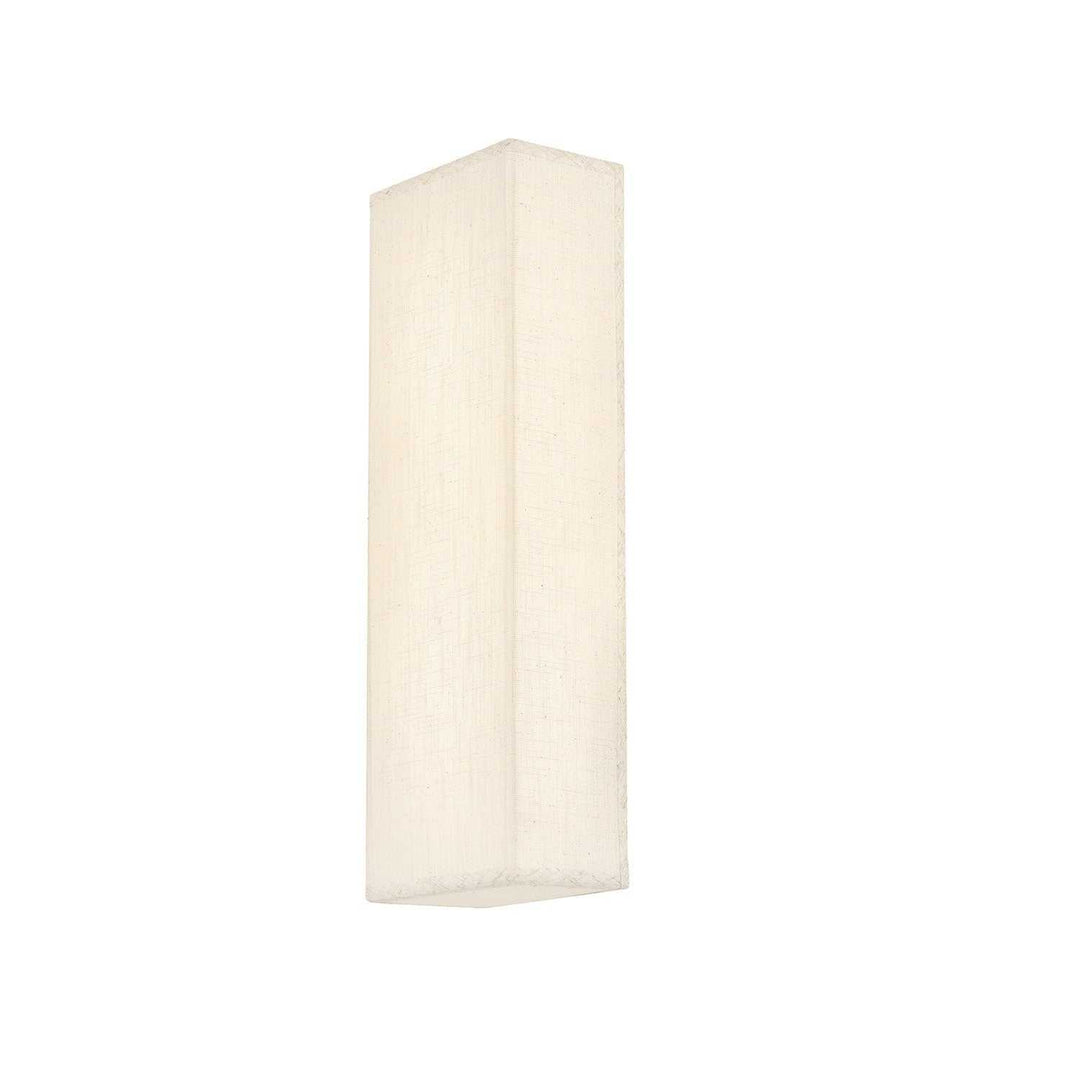 Textile LED Wall Sconce in Cream Linen Fabric Justice Designs