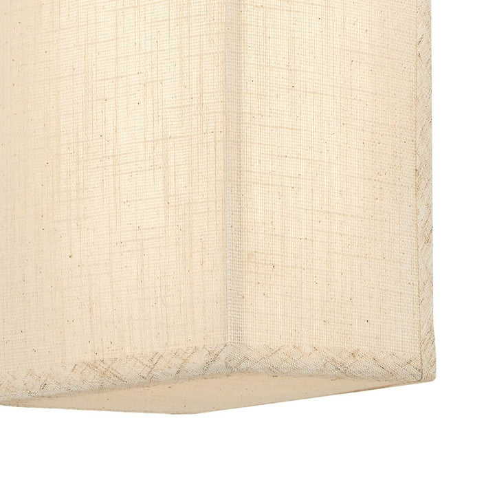Textile LED Wall Sconce in Cream Linen Fabric Justice Designs