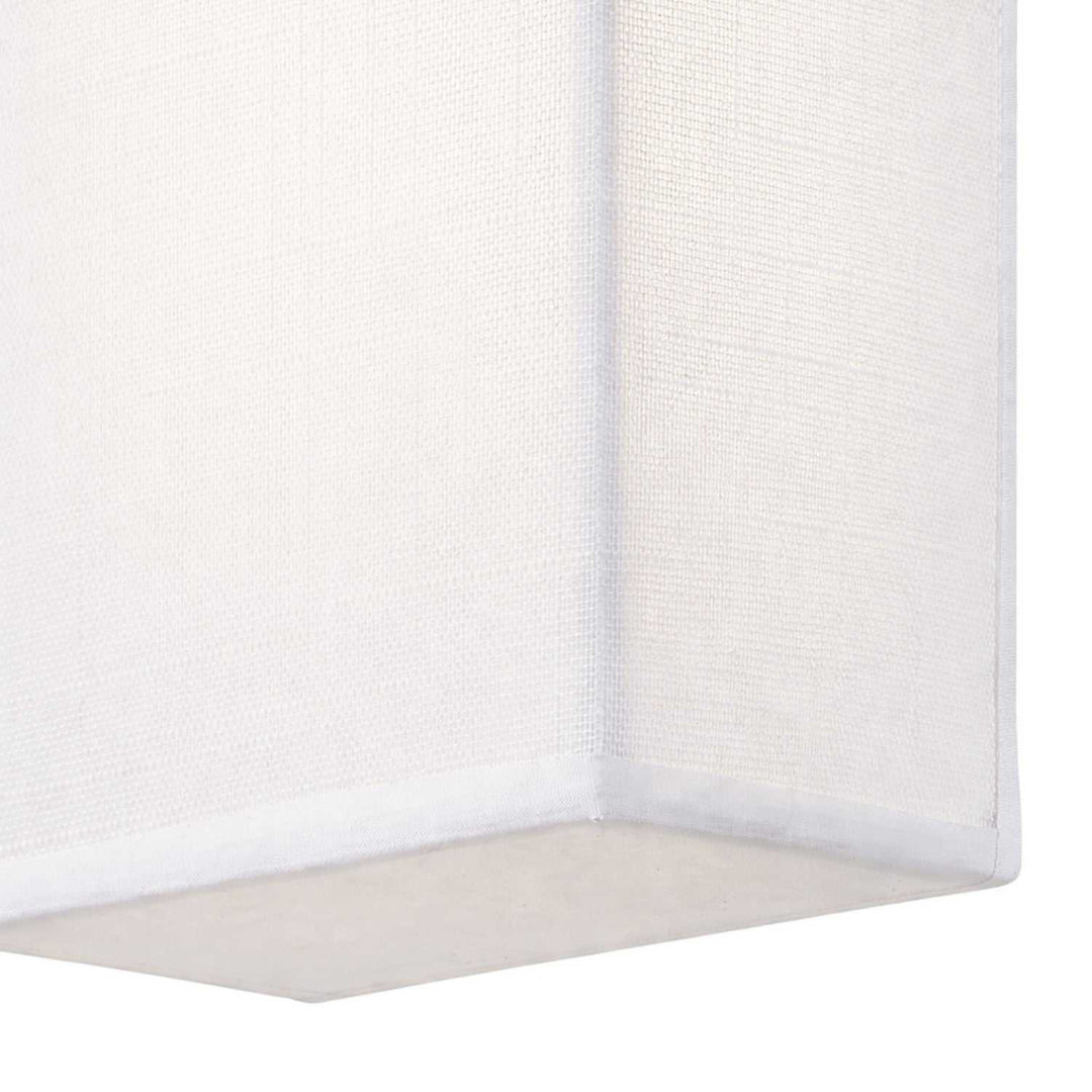 Textile LED Wall Sconce in Cream Linen Fabric Justice Designs