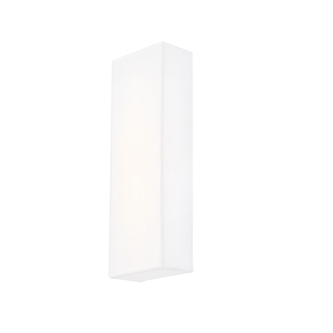 Justice Designs - FAB-5410-WHTE - LED Wall Sconce - Textile - Cream Linen Fabric