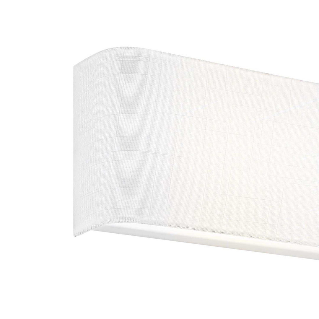 Textile LED Wall Sconce in White Linen Fabric Justice Designs