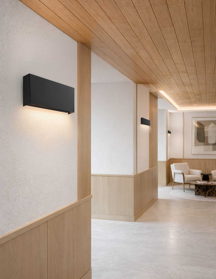 No Shade Material LED Wall Sconce in Matte Black Justice Designs